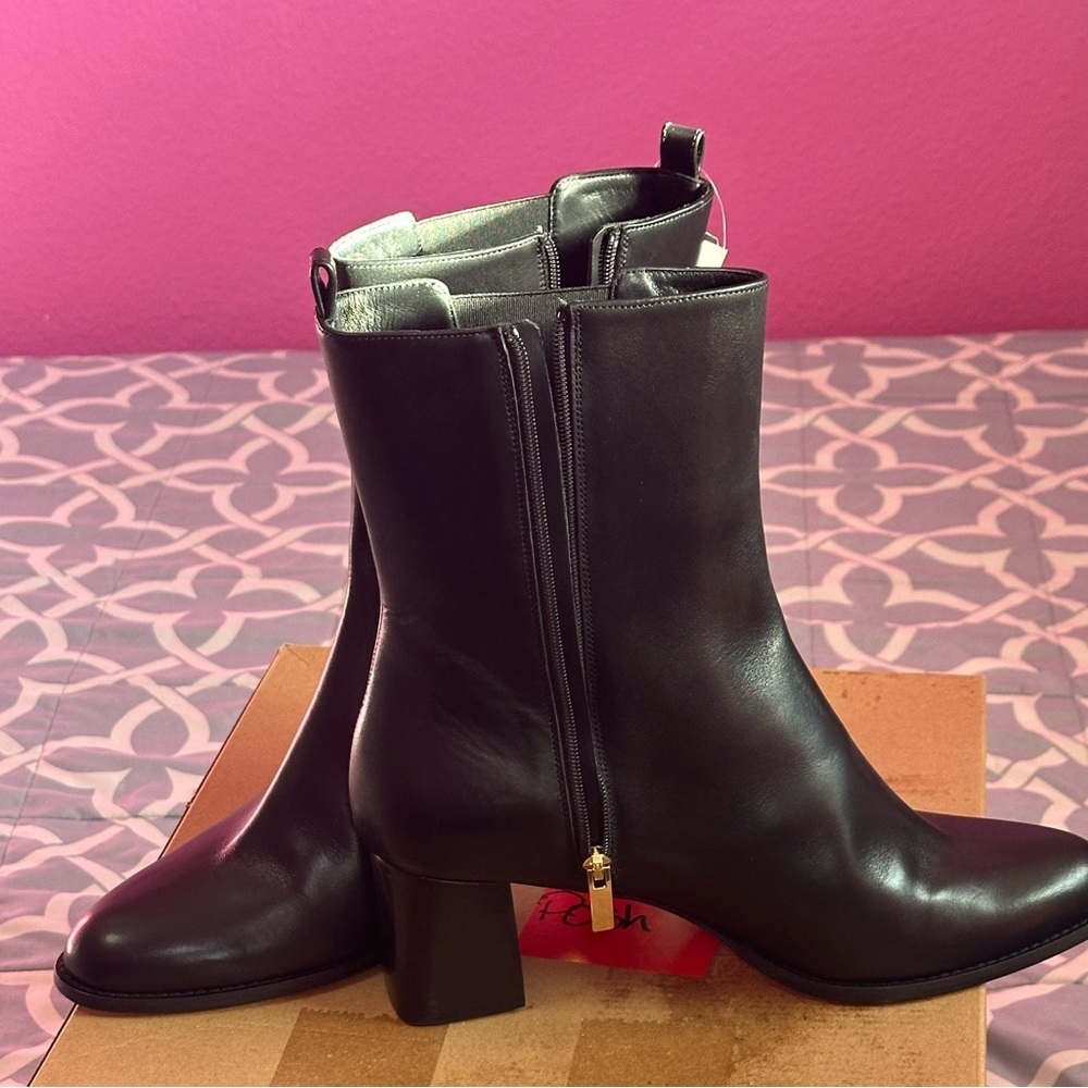 Marion Parke | Mid Ella 60 Boot | Black Leather | Size 41 | NWOB | MSRP $785 - Picture 6 of 9